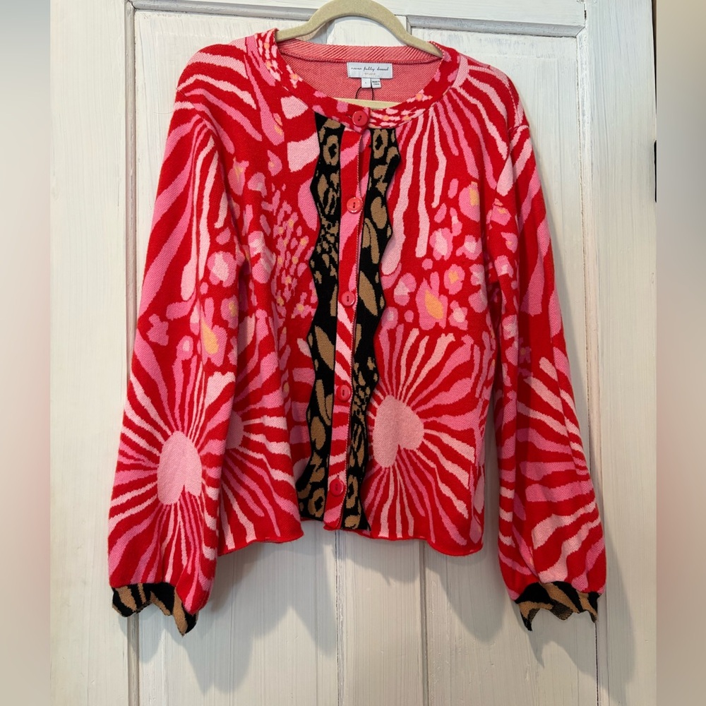 Never Fully Dressed Vibrant Red and Pink Knit